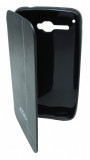 Husa tip carte cu stand neagra pentru Alcatel One Touch X&#039;Pop (OT-5030, OT-5035D, OT-5035E, OT-5035Y), Cu clapeta, Piele Ecologica