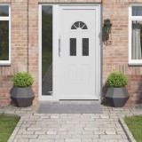 Cumpara ieftin Jardiniera 2 pcs Negru 50 x 50 x 40 cm Otel