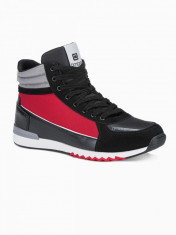 Sneakers casual barbati T358 - negru foto