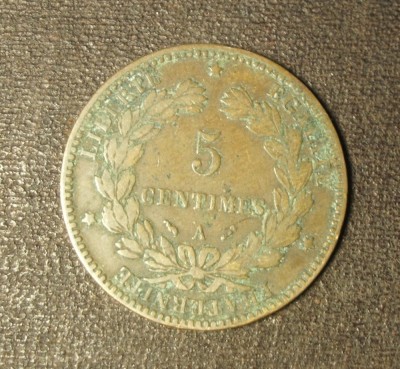 FRANTA 5 CENTIMES 1896 foto