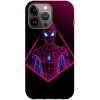 Husa compatibila cu Apple iPhone 14 Pro Max model Neon Spiderman, Silicon, TPU, Viceversa, Transparent, Carcasa