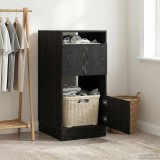 vidaXL Dulap de rufe Stejar Negru 50 x 68 x 102 cm Lemn compozit 3422801