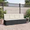VidaXL Canapea de grădină cu pernă Negru Rattan poli 3394476