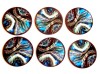 Set suporturi pahare model abstract albastru si maro 40964