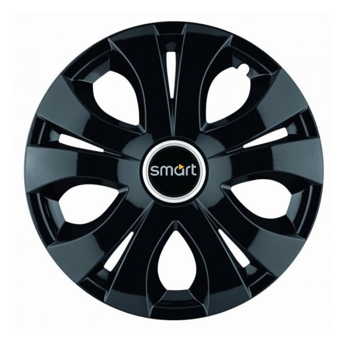 Set 4 Capace Roti Top Negru R16, Compatibil Cu Smart