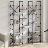 VidaXL Bibliotecă, gri sonoma, 127,5x28,5x172,5 cm, lemn prelucrat 838871