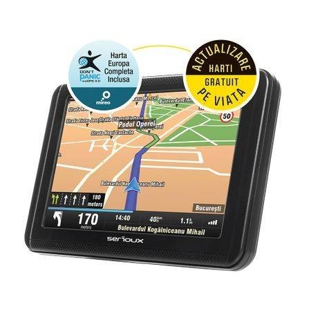 GPS Serioux UPQ500FE 5.0" URBANPILOT harta Europei Mireo Don't Panic + Actualizari pe viata a hartilor GPS Serioux UPQ500FE 5.0" URBANPILOT harta Europei Mireo Don't Panic + Actualizari pe viata a hartilor