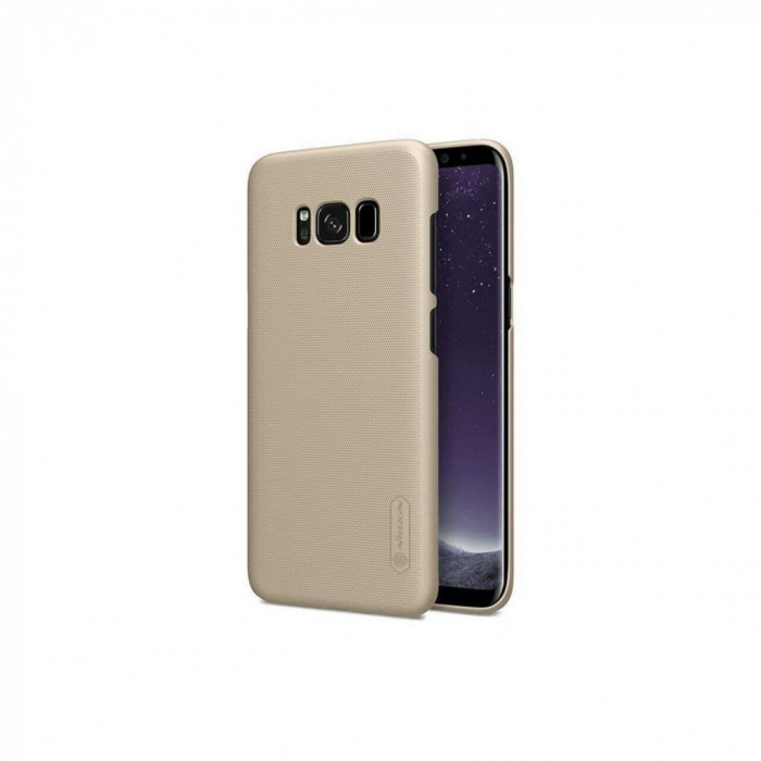 Husa Compatibila cu Samsung Galaxy S8 G950 + Folie Protectie-Nillkin Frosted Shield Aurie