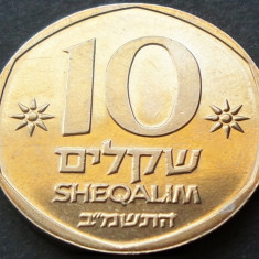 Moneda 10 SHEQALIM - Israel, anul 1982 * cod 985 B = monetaria Stuttgart
