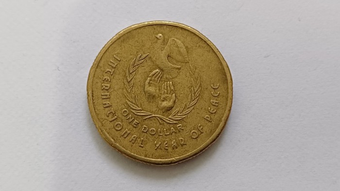 Australia-1 Dollar 1986-Anul Internațional al Păcii