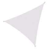 Cumpara ieftin Copertina parasolar, triunghiulara, inele metalice, gri deschis, 3x3x3&nbsp;m, Springos