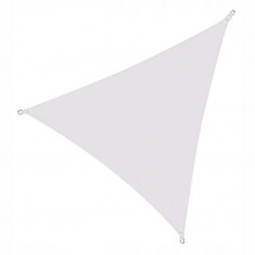 Copertina parasolar, triunghiulara, inele metalice, gri deschis, 3x3x3 m, Springos
