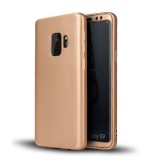 Cumpara ieftin Husa FullBody Silicon MyStyle Gold pentru Samsung Galaxy S9 Plus acoperire completa 360 grade cu folie de protectie gratis