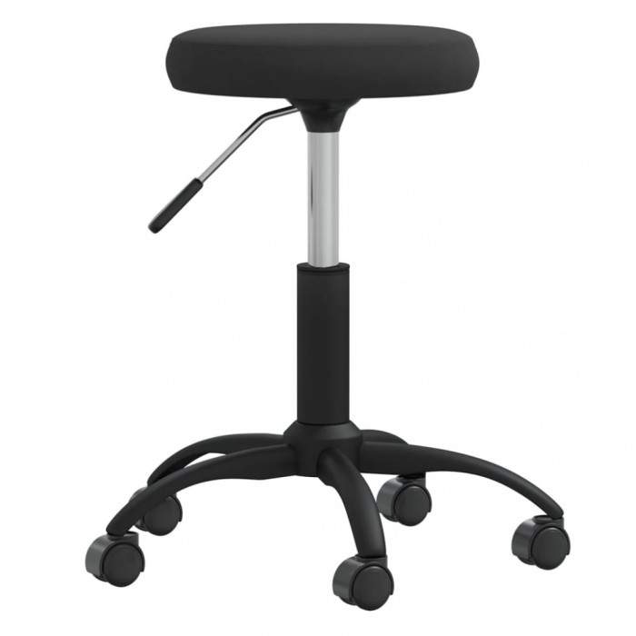 vidaXL Taburet de masaj, negru, catifea