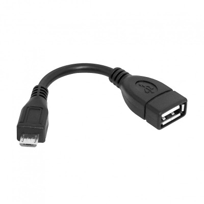 Adaptor OTG USB la MicroUSB Defender, 8 cm, Negru foto