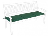 Cumpara ieftin Perna bancuta 3 locuri din textil verde Nat 153 cm x 48 cm x 3 h