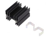 Radiator negru extrudat TO218/TO220/TOP3 38x35mm