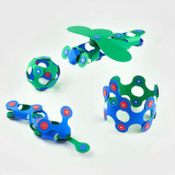 Clicstoys - Set Clixo de construit cu magnet, Itsy pack Blue-Green 18, Clics toys