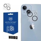 Folie de protectie Camera Spate 3MK Pro Full Cover pentru Apple iPhone 13 mini / 13, Sticla Securizata, Neagra