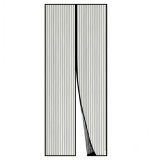 Plasa Insecte Magnetica Usa 90x210 cm Enkourakoko, Negru, Fibra de Sticla, Exterior