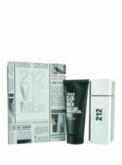 Set cadou Carolina Herrera 212 VIP (Apa de toaleta 100 ml + Gel de dus 100 ml), Pentru Barbati foto