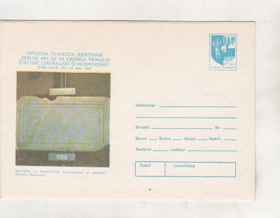 bnk ip Expofil 2050 de ani Statul dac - Alba Iulia - necirculat - 1980 foto