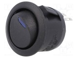 Rocker Switch SPST 2 ON-OFF 10A 250VAC 10A 24VDC Negru cu LED