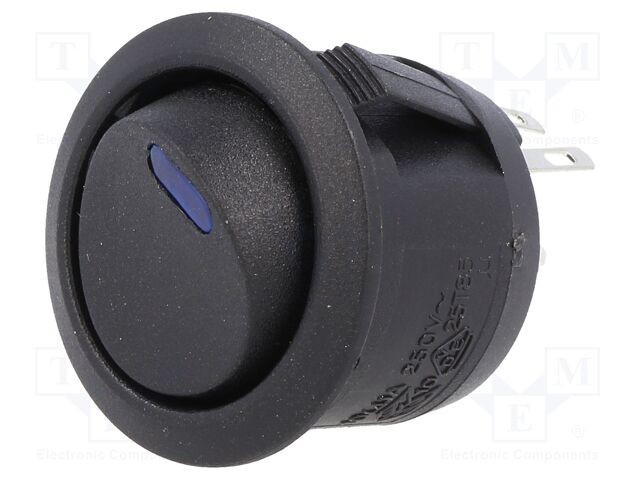Rocker Switch SPST 2 ON-OFF 10A 250VAC 10A 24VDC Negru cu LED
