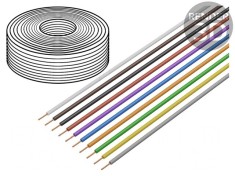 Cablu litat PVC 0,14mm2 60V 10m 10 buc.