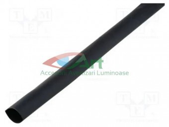Manson termocontractabil; cu adeziv; 2: 1; 2.4 mm; L: 1000mm; neagra foto