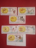 FUJEIRA, SPORT MUNICH SUPRATIP. - 6 VALORI IMPERF. MNH, Nestampilat