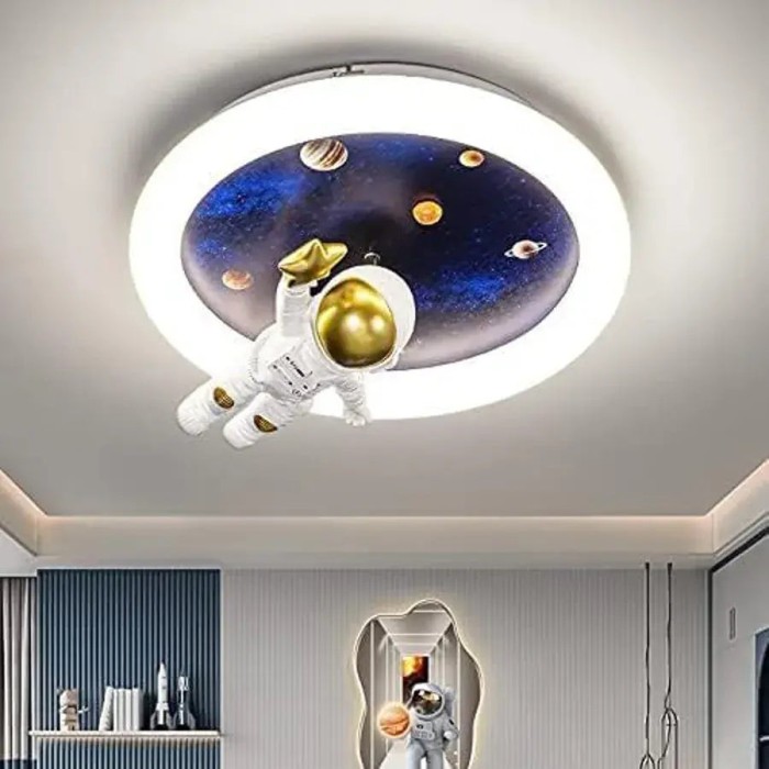 Lustra LED ASTRONAUT, 89W, lumina Rece/Calda/Neutra, Alb Albastru