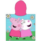 Poncho cu gluga Peppa Pig Bike Ride 55x110 cm EPLUSM EPMPP52461236