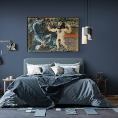 Tablou Poster, Intaglio, Modern, color, Minotaur and Wounded Horse de Pablo Picasso, print pe hartie foto Fine Art foto