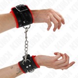Kink Wrist Restraint-Manșete pentru &Icirc;ncheieturi Căptușite cu-Roșu