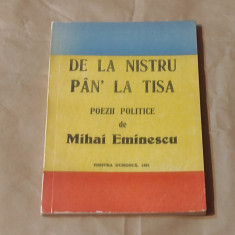 DE LA NISTRU PAN' LA TISA poezii politice de MIHAI EMINESCU
