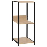 Cumpara ieftin Biblioteca mica negru/stejar, 33,5x39,6x79,7 cm, lemn prelucrat