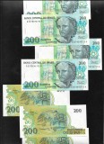 Brazilia 200 cruzeiros 1990 unc pret pe bucata