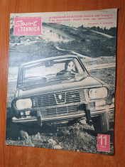 sport si tehnica noiembrie 1969-premiera romaneasca de scucces-dacia 1300 foto