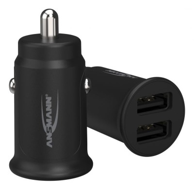 IN-CAR-CHARGER CC212 INCARCATOR DUBLU AUTO USB, 12W, NEGRU 1000-0030 ANSMANN foto