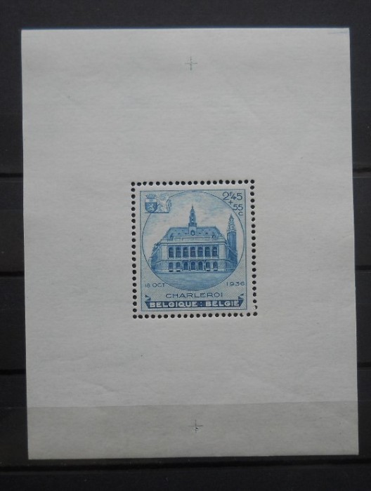 1936 BLOC BELGIA MNH