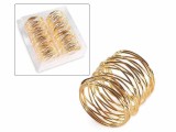 Set 4 inele servetele masa metal auriu 4x4.5 cm
