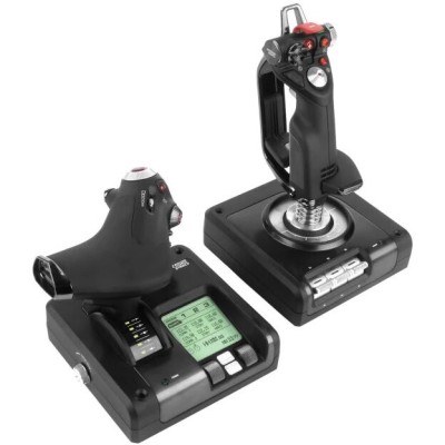 Controler pentru simulatoare de zbor cu mansa si maneta Logitech G Saitek X52 PRO foto