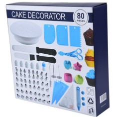 Set ustensile pentru decorare prajituri, 80 piese, Flippy foto