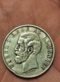 5 lei 1883 varianta dreptunghi la coroana