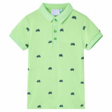 Tricou polo pentru copii,&nbsp;verde neon, 116, vidaXL