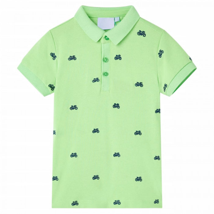 Tricou polo pentru copii,&nbsp;verde neon, 116
