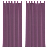 Cumpara ieftin Perdele Voile cu Bucle 2 buc Violet 140x260 cm