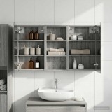 vidaXL Set dulap baie cu raft 3 pcs 110 x 10,5 x 60,5 cm Lemn compozit 3403717