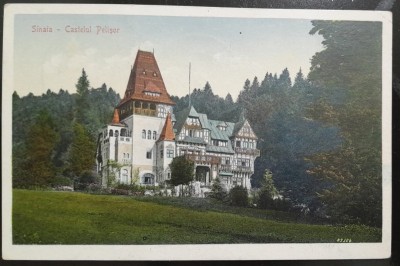 Carte postala, Sinaia, Castelul Pelisor, 1922 foto
